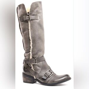 Bronx Leather Boots Sz 37 Gray